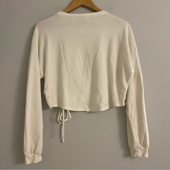 Lanston White Long Sleeve Cinched Top - Picture 3 of 5